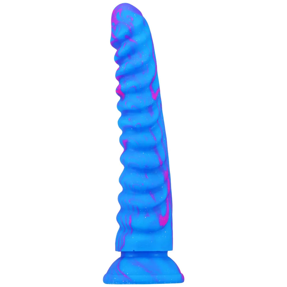 New Anal Toys Blue Silicone Screw Thread Butt Plug G-spot Stimulation Prostate Massage Dildo for Anal Sex Toys for Women/Men