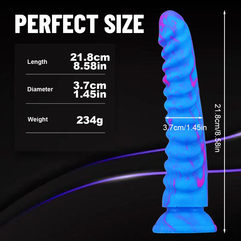 New Anal Toys Blue Silicone Screw Thread Butt Plug G-spot Stimulation Prostate Massage Dildo for Anal Sex Toys for Women/Men