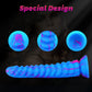 New Anal Toys Blue Silicone Screw Thread Butt Plug G-spot Stimulation Prostate Massage Dildo for Anal Sex Toys for Women/Men