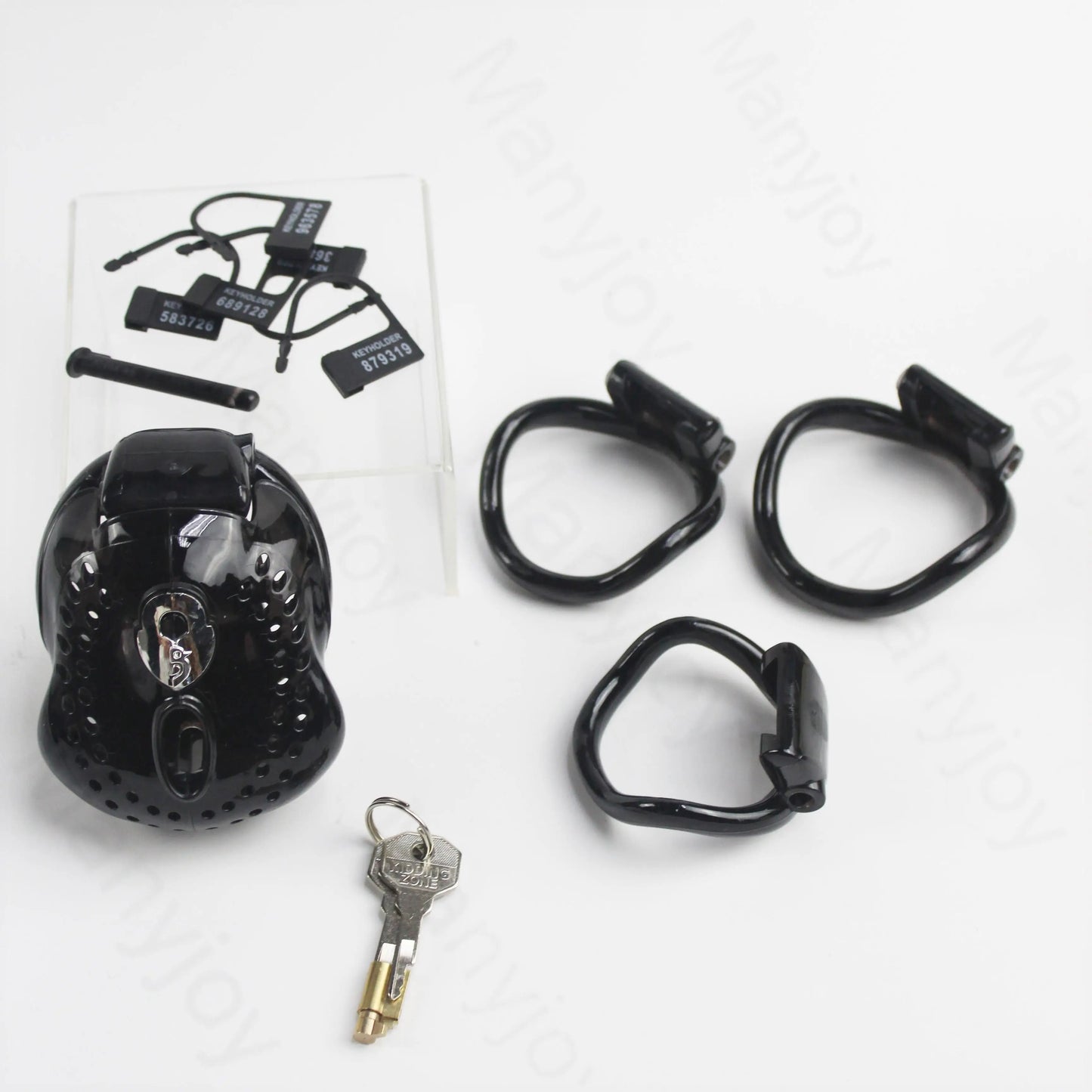 New Arrival Male Fully Restraint Bowl Chastity Device Cock Cage with 4 Penis Ring Bondage Lock Chastity Belt Sex Toys for Men