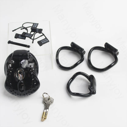 New Arrival Male Fully Restraint Bowl Chastity Device Cock Cage with 4 Penis Ring Bondage Lock Chastity Belt Sex Toys for Men