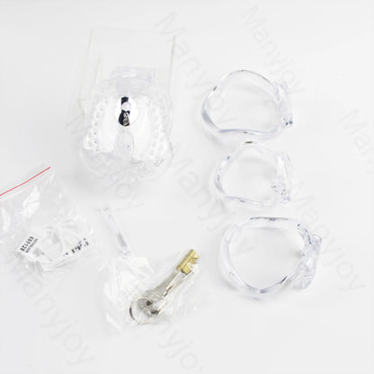 New Arrival Male Fully Restraint Bowl Chastity Device Cock Cage with 4 Penis Ring Bondage Lock Chastity Belt Sex Toys for Men