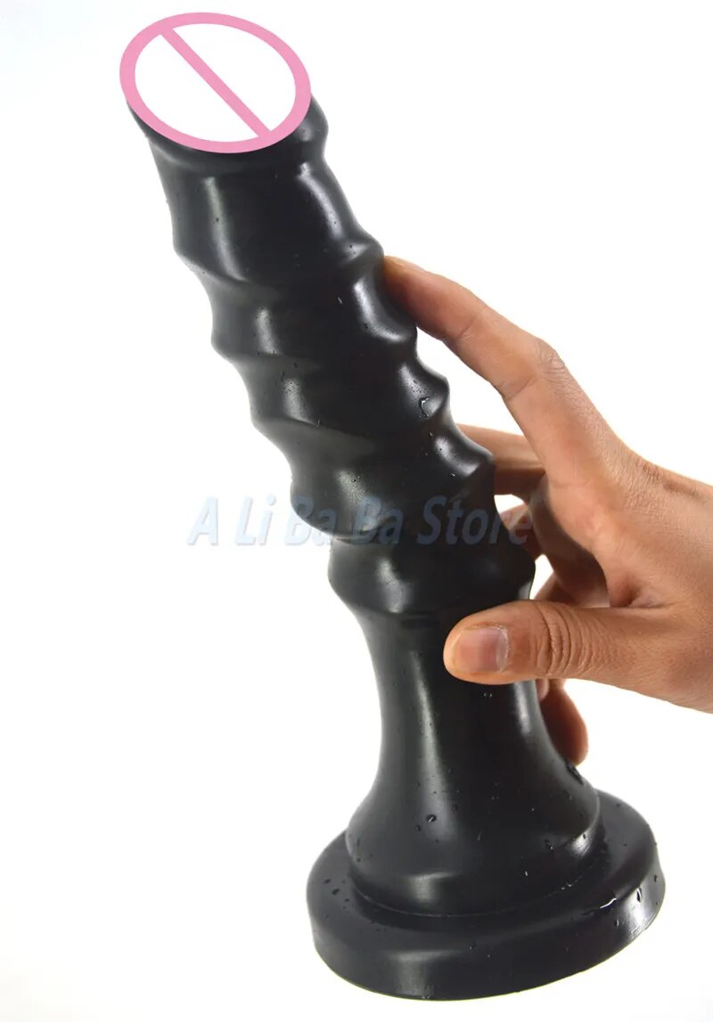 New Black Ribbed dildo Anal Plug Butt Plug Beginner Silicone Adult Pro –  GXLOCK Store