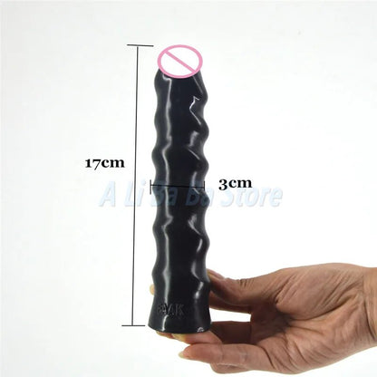 New Black Ribbed dildo Anal Plug Butt Plug Beginner Silicone Adult Products Prostate Massager Anal Sex Toy for Men Women Couples