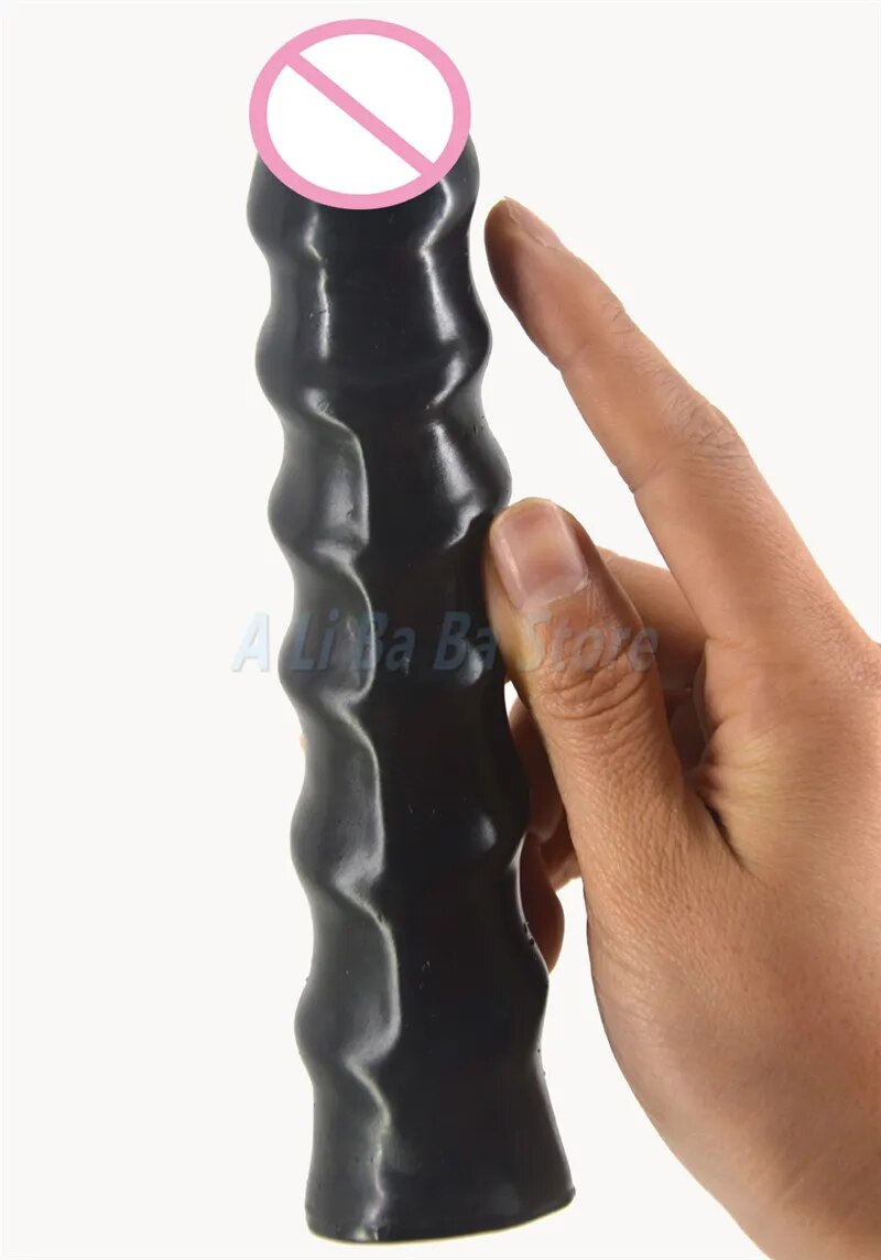 New Black Ribbed dildo Anal Plug Butt Plug Beginner Silicone Adult Pro –  GXLOCK Store