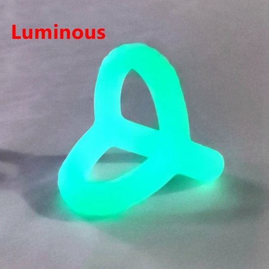 New Blue Luminous Penis Ring Reusable Silicone Semen Penis Ring Penis Enlargement Delayed Ejaculation Male Sex Toys