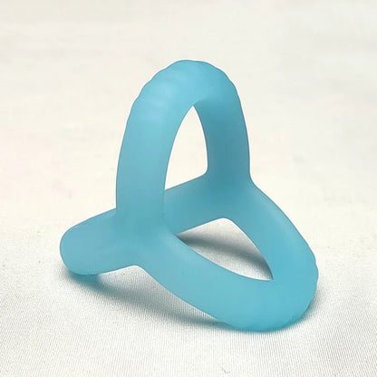 New Blue Luminous Penis Ring Reusable Silicone Semen Penis Ring Penis Enlargement Delayed Ejaculation Male Sex Toys