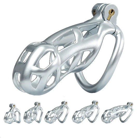 New Cobra Chastity Cage Device Male Penis Lock with 5 Size Base Cock Rings and Urinary Catheter Adult Games Sex Toys for Men Gay