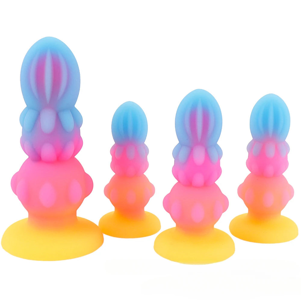 New Color Glow-in-the Dark Anal Plug Sex Toys Soft Liquid Silicone Anal Expansion Sex Toy Female Masturbation Device Adult Toy