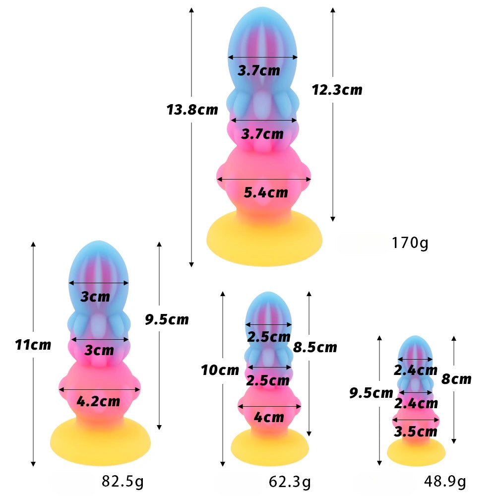 New Color Glow-in-the Dark Anal Plug Sex Toys Soft Liquid Silicone Anal Expansion Sex Toy Female Masturbation Device Adult Toy