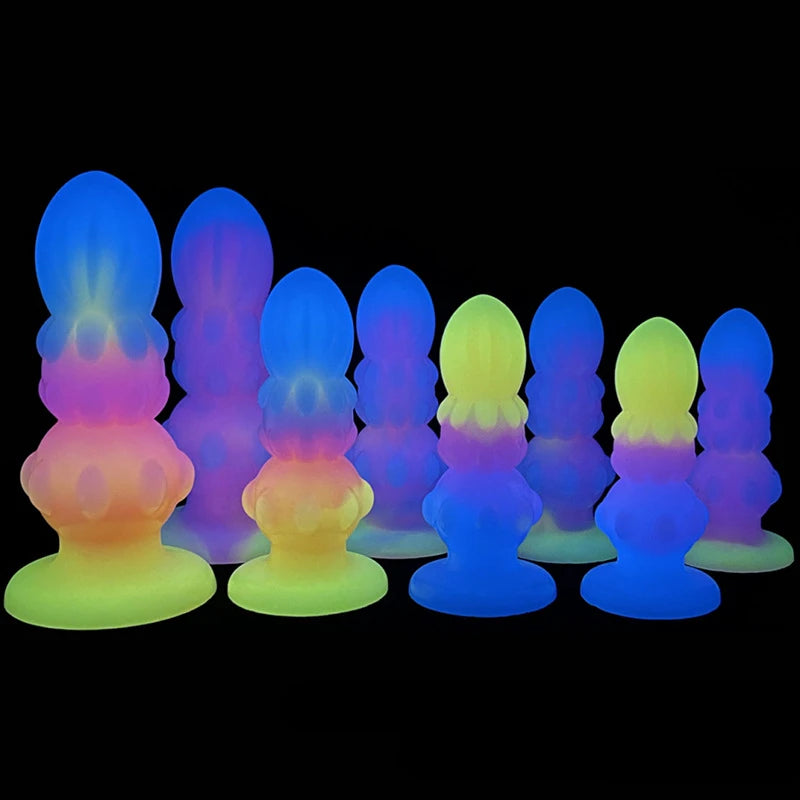 New Color Glow-in-the Dark Anal Plug Sex Toys Soft Liquid Silicone Anal Expansion Sex Toy Female Masturbation Device Adult Toy