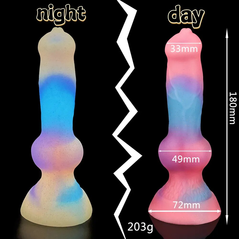 Colourful Luminous Dildos Huge Dragon Monster