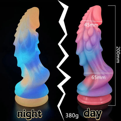 Colourful Luminous Dildos Huge Dragon Monster