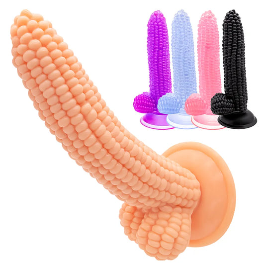 Vegetable Corn Female Dildo with Suction Cup