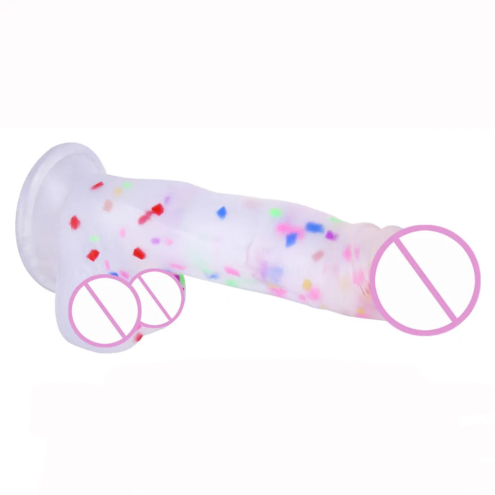 jelly Medical Silicone Dildo Realistic Strapon