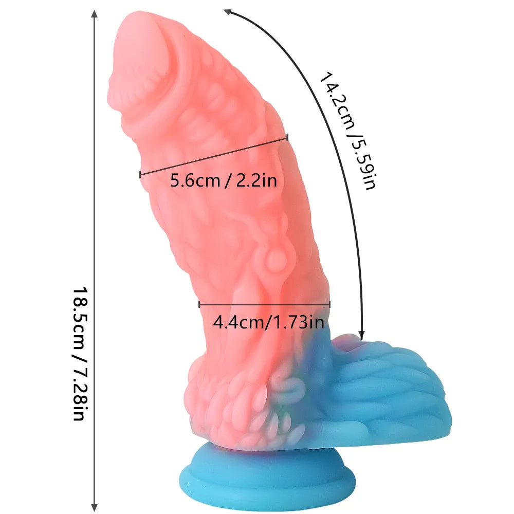 New Dragon Dildos Colourful Huge Penis Butt Plug G-spot Toys for Women Monster Dildo with Suction Cup Anal Toys Adult Sex Toy