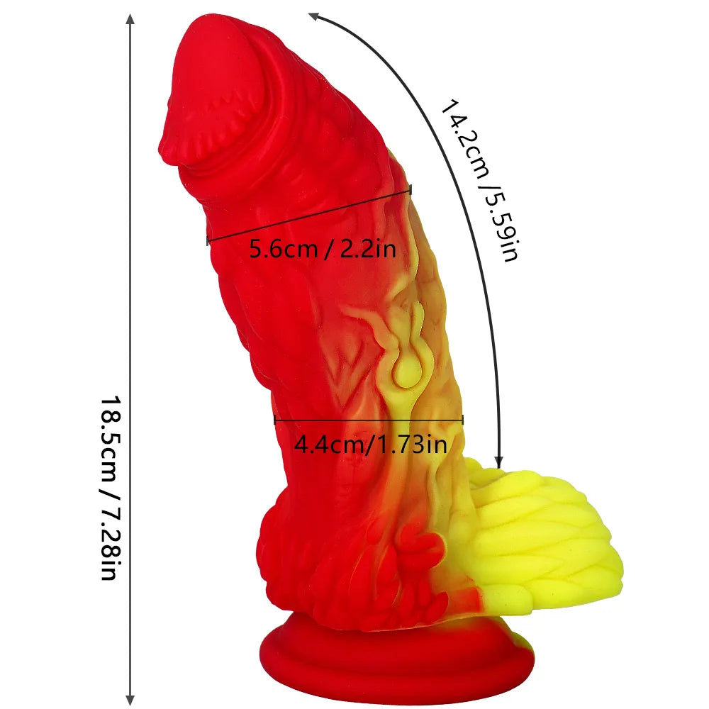 New Dragon Dildos Colourful Huge Penis Butt Plug G-spot Toys for Women Monster Dildo with Suction Cup Anal Toys Adult Sex Toy