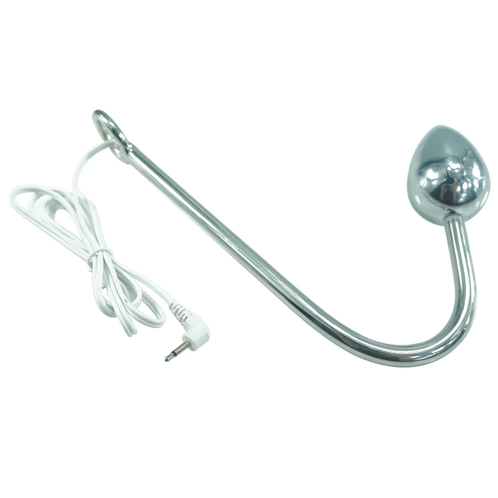 New Electro wave physical shock anal hook beads plug ring massager electrical stimulation medical therapy device sex toys