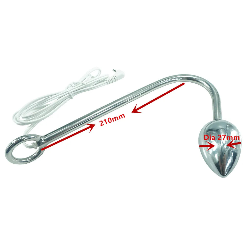 New Electro wave physical shock anal hook beads plug ring massager electrical stimulation medical therapy device sex toys