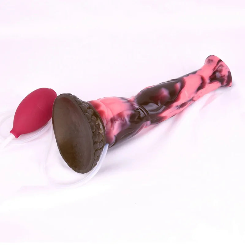 New Fantasy Realistic Horse Dildo Liquid Silicone Anal Plug With Suction Cup Ejaculation Penis Sex Toys For Men Women butt plug