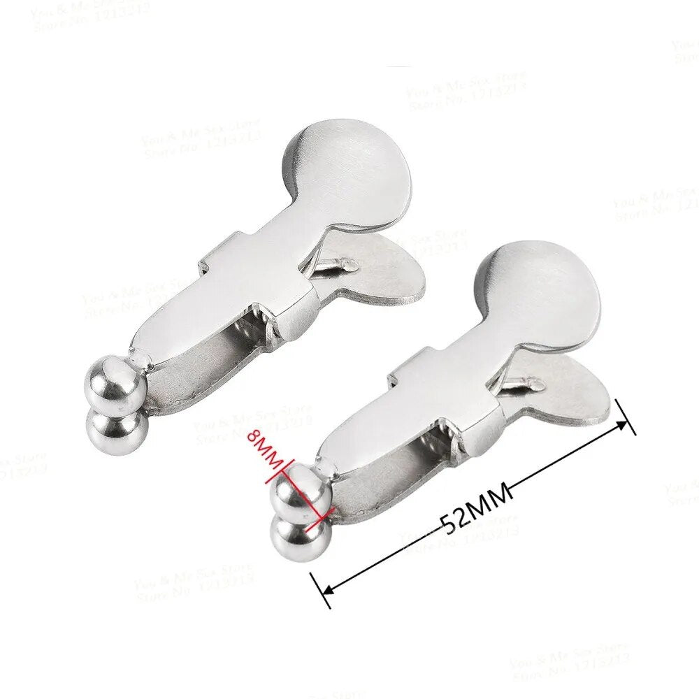 New Female Stainless Steel Nipple Clamp Slave Stimulator Metal Nipple Clips Breast Bondage Restraint Fetish Sex Toys For Woman