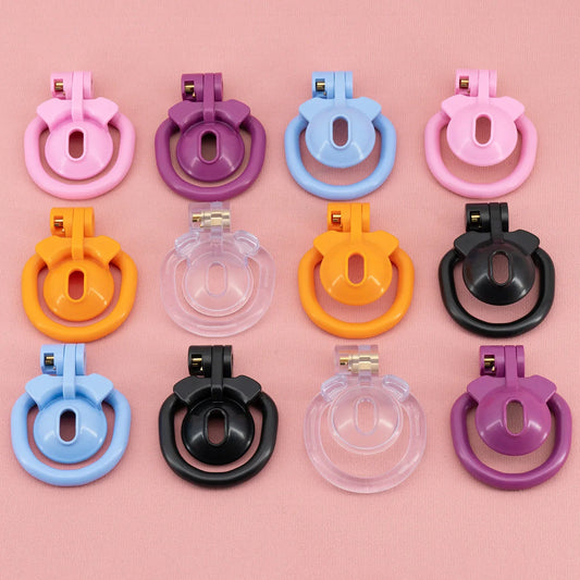 New Flat Chastity Cage Sissy정조대Penis Lock with 4 Size Cock Rings SM Sissy Chastity Device Male Bondage Belt Sex Toys for Men Gay