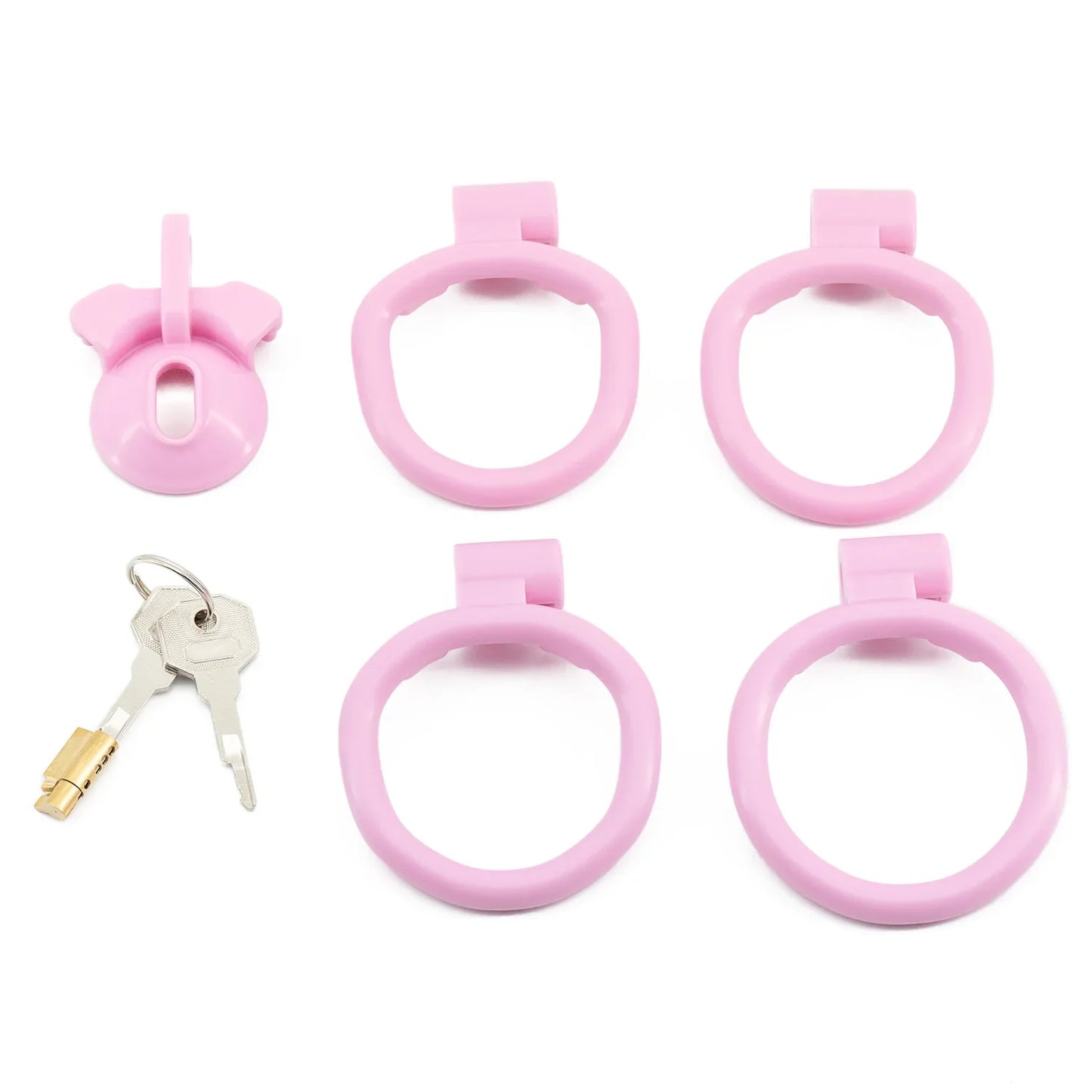 New Flat Chastity Cage Sissy정조대Penis Lock with 4 Size Cock Rings SM Sissy Chastity Device Male Bondage Belt Sex Toys for Men Gay