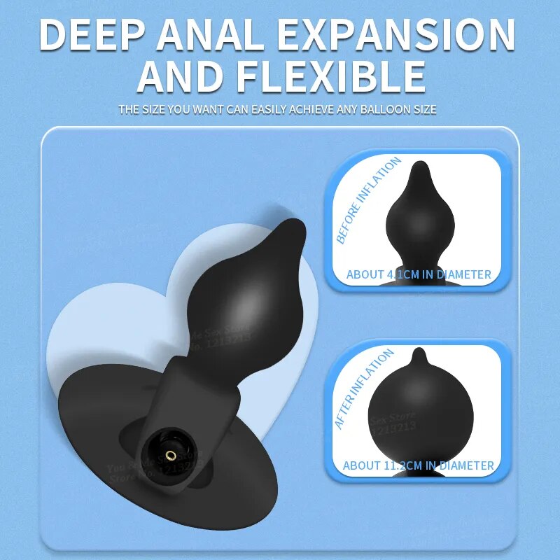 New Inflatable Anal Dildo Suction Cup Big Butt Plug Vaginal Expander A GXLOCK Store New Inflatable Anal Dildo Suction Cup Big Butt Plug Vaginal Expander A GXLOCK Store