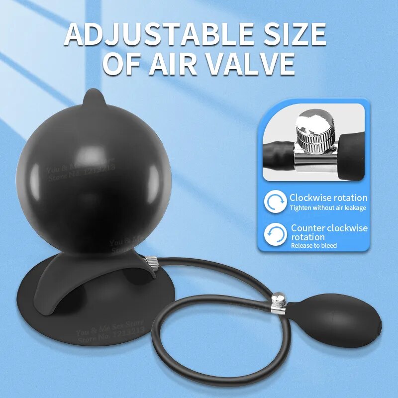 New Inflatable Anal Dildo Suction Cup Big Butt Plug Vaginal Expander Anus Dilator Prostate Massager Adult Sex Toys For Woman Men