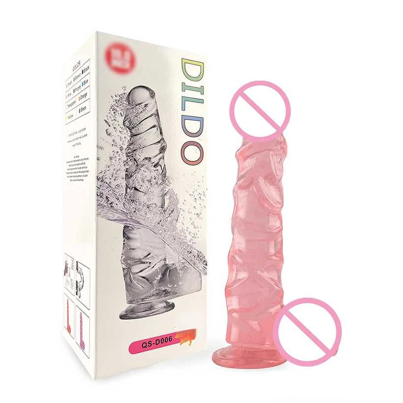 New Large Jelly Dildos with Huge Suction Cup Spiral Stripes G-spot Vaginal Stimulation Female Masturbator Sex Toys for Women Gay