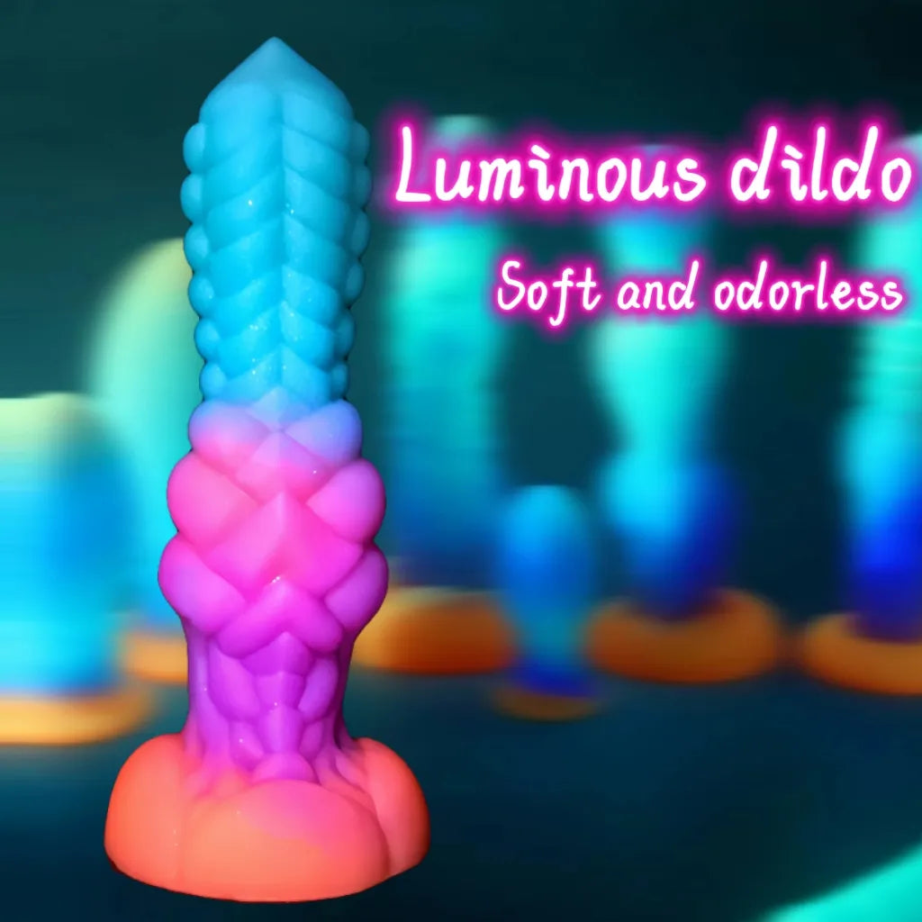 New Luminous Anal Dildo Sex Toys for Women Men Colourful Glowing Dildo –  GXLOCK Store