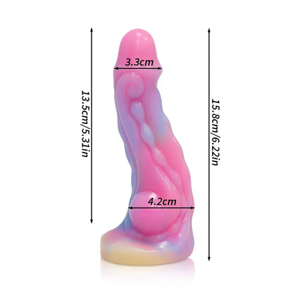 New Luminous Anal Plug Adult Toys Soft Silicone Dragon Monster Dildos with Suction Cup Anal Butt Plug Sex Toys for Women/Men