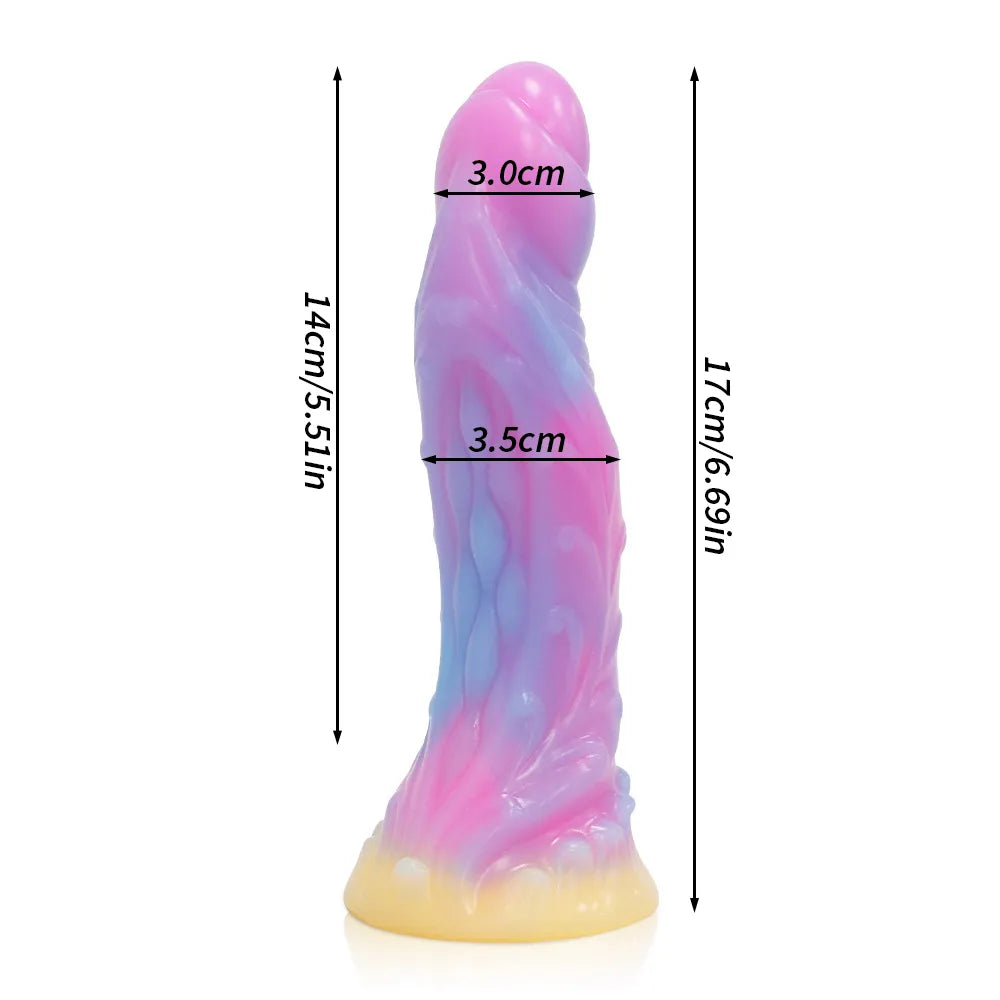 New Luminous Anal Plug Adult Toys Soft Silicone Dragon Monster Dildos with Suction Cup Anal Butt Plug Sex Toys for Women/Men