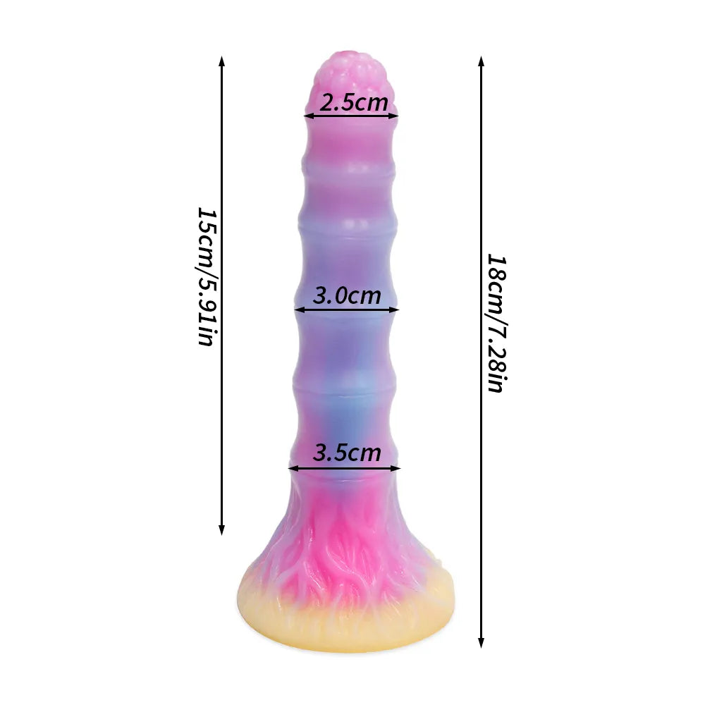 New Luminous Anal Plug Adult Toys Soft Silicone Dragon Monster Dildos with Suction Cup Anal Butt Plug Sex Toys for Women/Men