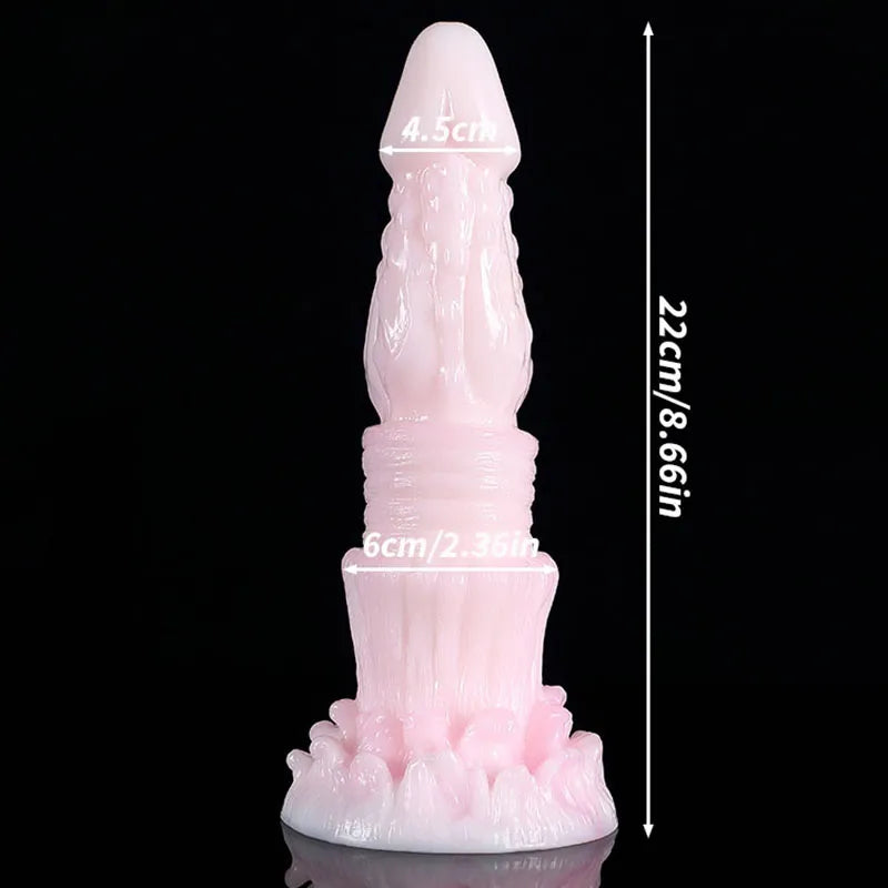 New Luminous Anal Plug Huge Monster Dildos for Women/Men Butt Plug with Suction Cup Soft Silicone Dragon Dildo Anal Sex Toys