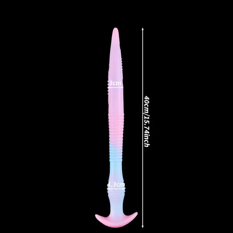 New Luminous Anal Plug Huge Sex Toy For Women/Men Masturbators Soft Silicone Long Butt Plug Dragon Dildo Anal Sex Toys