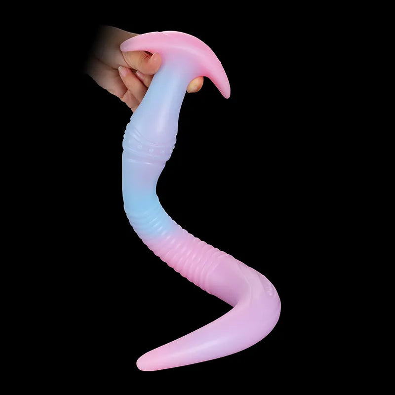 New Luminous Anal Plug Huge Sex Toy For Women/Men Masturbators Soft Silicone Long Butt Plug Dragon Dildo Anal Sex Toys