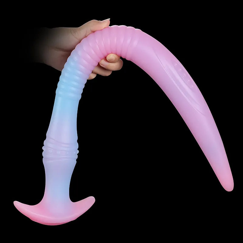 New Luminous Anal Plug Huge Sex Toy For Women/Men Masturbators Soft Silicone Long Butt Plug Dragon Dildo Anal Sex Toys