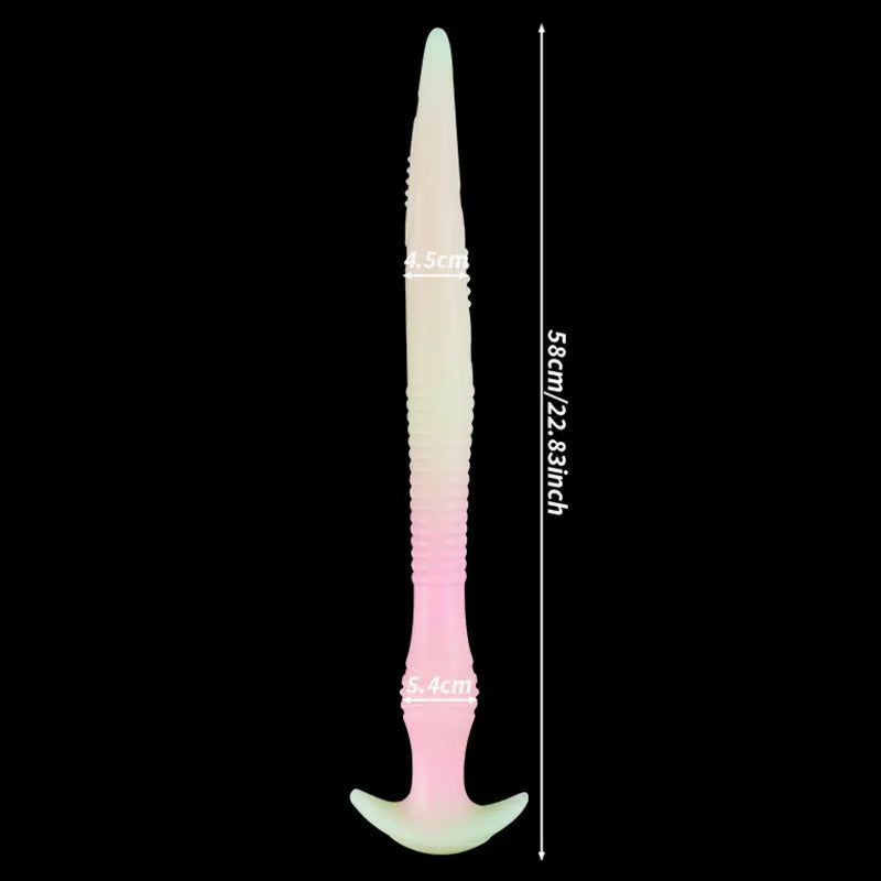 New Luminous Anal Plug Huge Sex Toy For Women/Men Masturbators Soft Silicone Long Butt Plug Dragon Dildo Anal Sex Toys