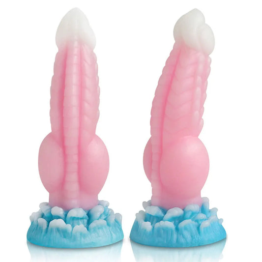 Luminous Anal Plug Huge Soft Silicone Dragon Monster Dildos