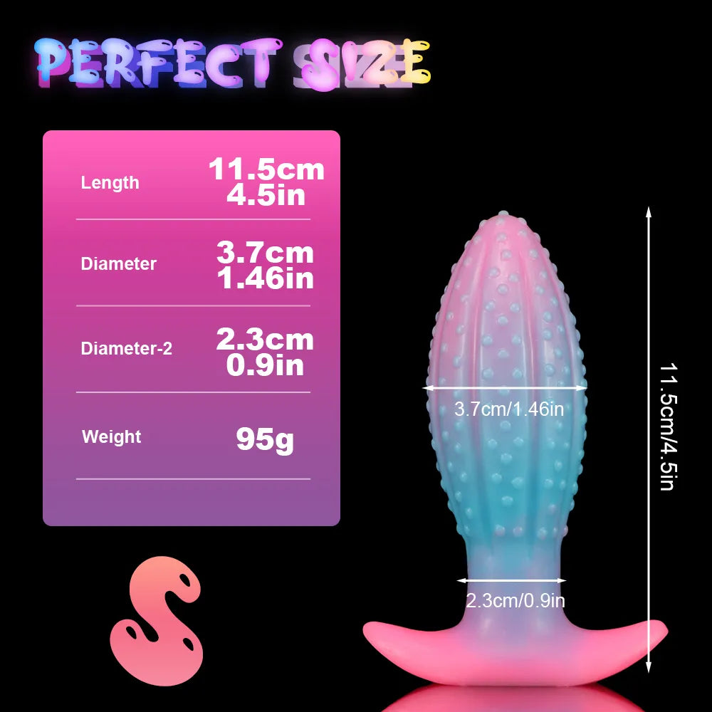 New Luminous Anal Toys Cute Soft Buttplug Female Masturbator Sex Toys For Women Skin Feeling Anal Plug Silicone Anal Dildos