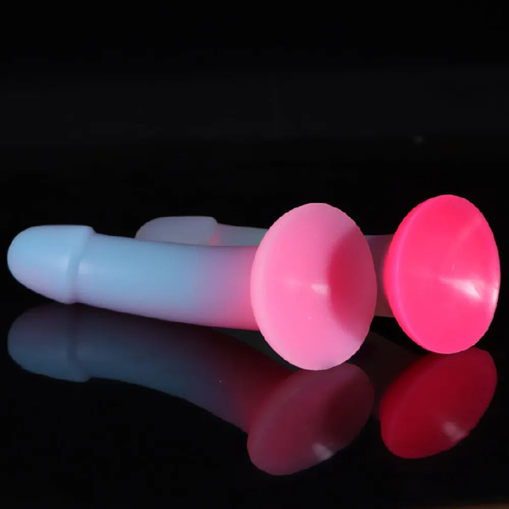 New Luminous Dildo Anal Plug Silicone Small Penis Adult Toys Prostate –  GXLOCK Store