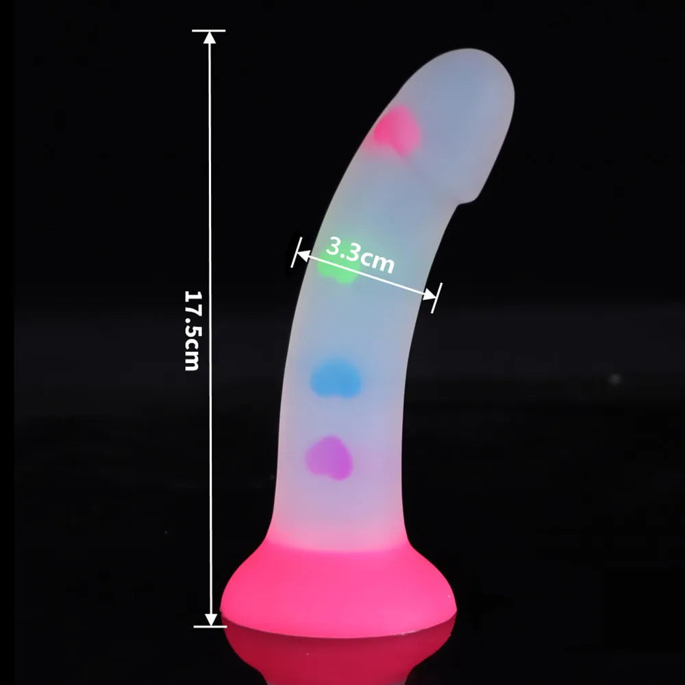 New Luminous Dildo Anal Plug Silicone Small Penis Adult Toys Prostate –  GXLOCK Store