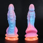 New Luminous Dildo Anal Sex Toys for Women Men Colourful Glowing Dildo Penis Huge Dragon Monster Dildo Butt Plug Adult Toys