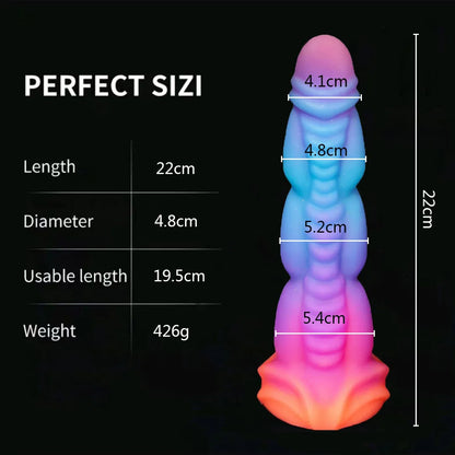 New Luminous Dragon Dildos Huge Anal Butt Plug Soft Monster Dildo G-spot Masturbation Suction Cup Adult Sex Toys for Women/Men