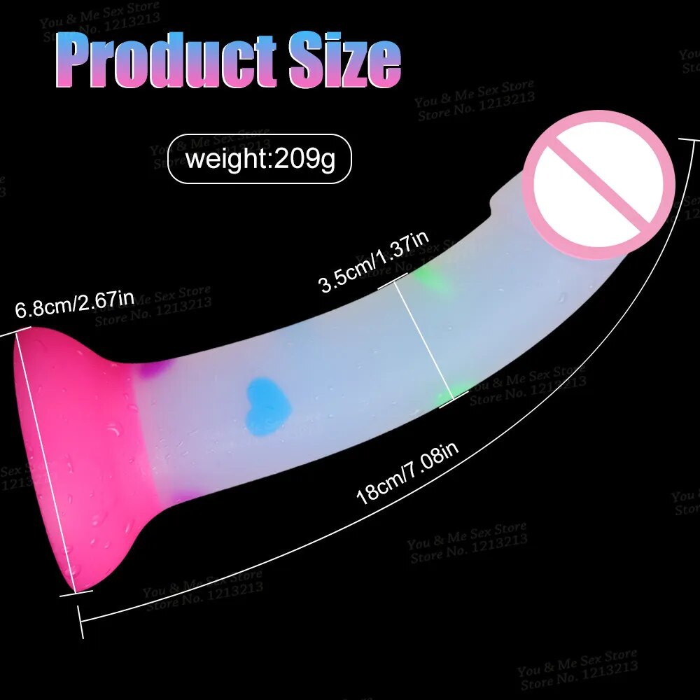 New Luminous Realistic Dildo Glow in the Dark Dick Lesbian Strapon Penis Panties Belt Silicone Butt Plug Anal Sex Toys for Women