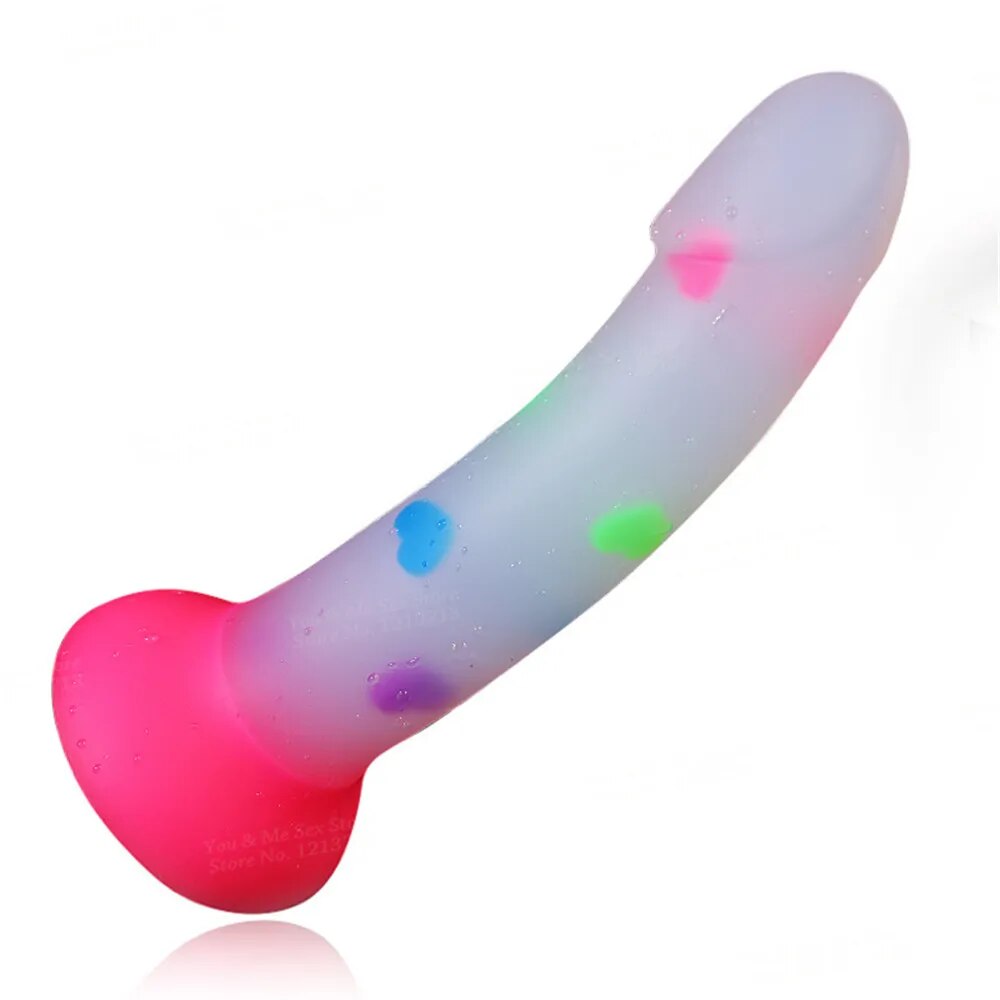 New Luminous Realistic Dildo Glow in the Dark Dick Lesbian Strapon Penis Panties Belt Silicone Butt Plug Anal Sex Toys for Women