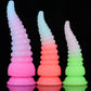 New Luminous Silicone Octopus Tentacle Glowing Anal Toys Huge Animal Dildo Prostate Massage Anal Butt Plug Sex Toy for Women