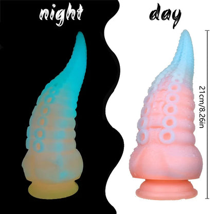 New Luminous Silicone Octopus Tentacles Huge Anal Dildos for Women Glowing Anal Plug Prostate Massage Buttplug Sex Toys Product