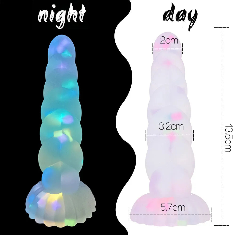 New Luminous Silicone Octopus Tentacles Huge Anal Dildos for Women Glowing Anal Plug Prostate Massage Buttplug Sex Toys Product